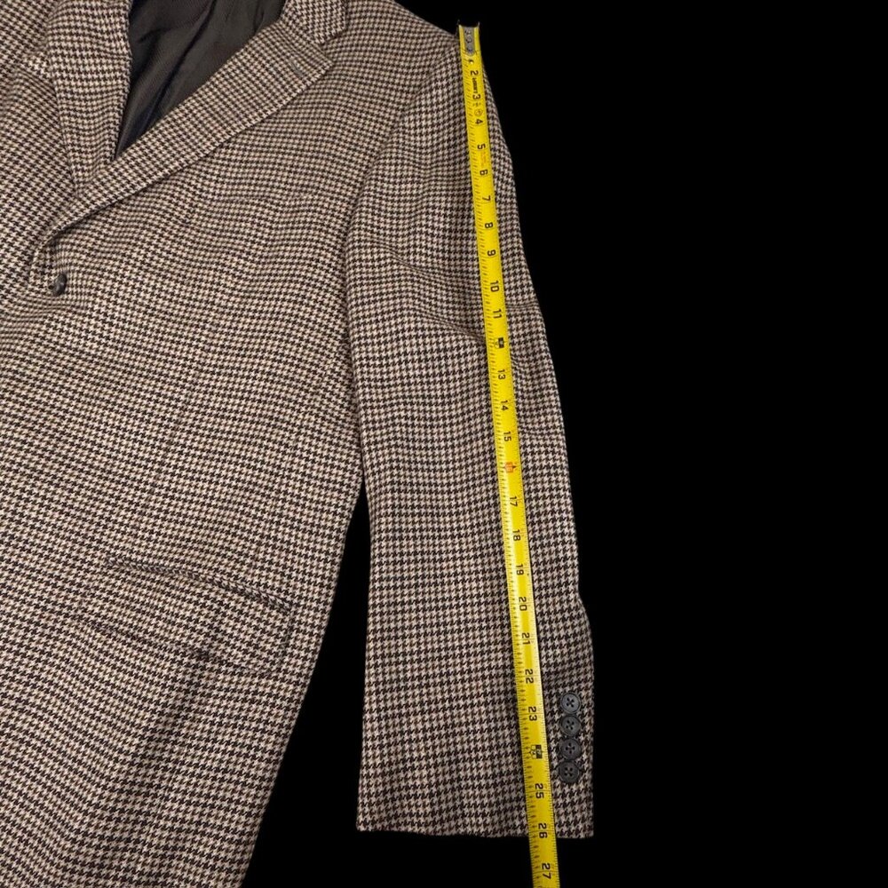 Ermenegildo Zegna Silk Cashmere Houndstooth Blazer 50L Made in Italy - Picture 7 of 11